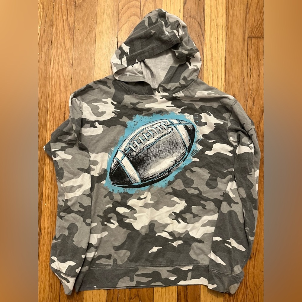 tek gear Gray and White Camouflage Hooded Sweatshirt